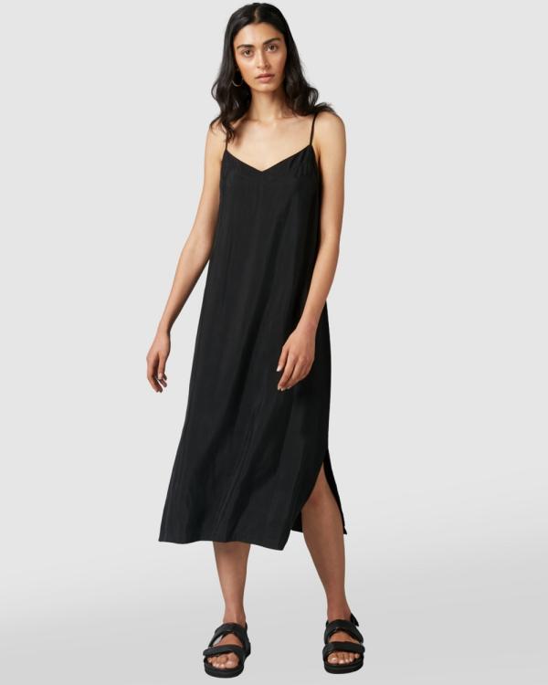 Nique - Glider Panelled Midi Slip Dress - Dresses (Black) Glider Panelled Midi Slip Dress