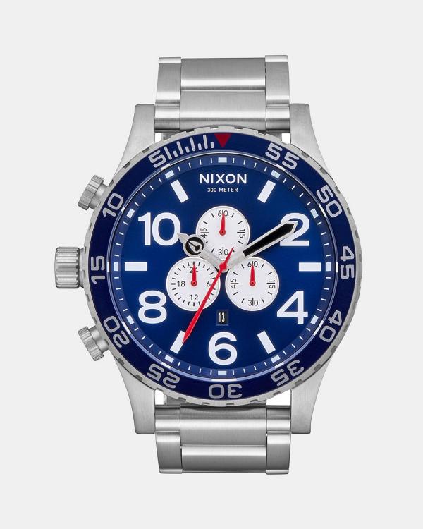 Nixon - 51 30 Chrono Watch - Watches (Navy Sunray & Silver) 51-30 Chrono Watch