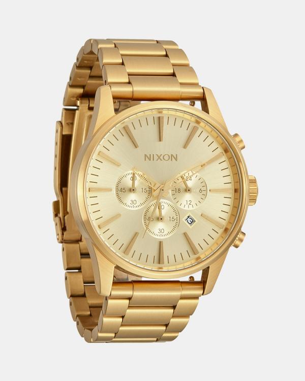 Nixon - Sentry Chrono Watch - Watches (All Gold) Sentry Chrono Watch