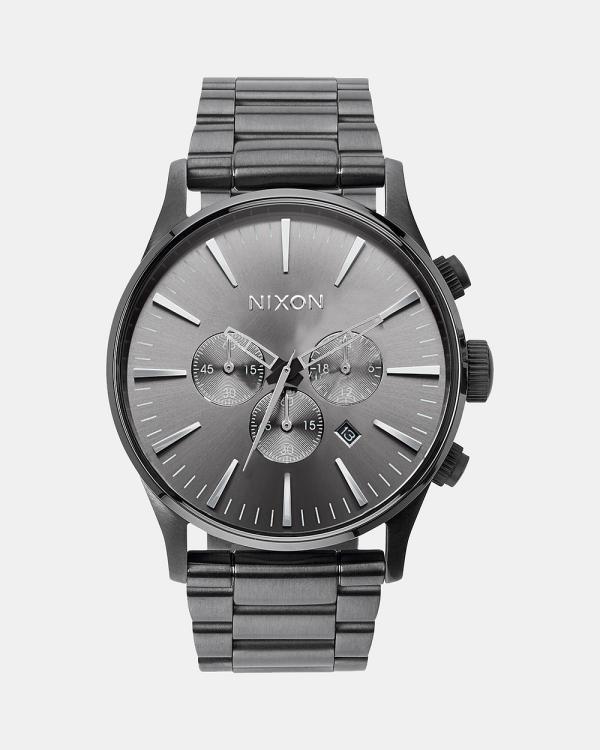 Nixon - Sentry Chrono Watch - Watches (All Gunmetal) Sentry Chrono Watch