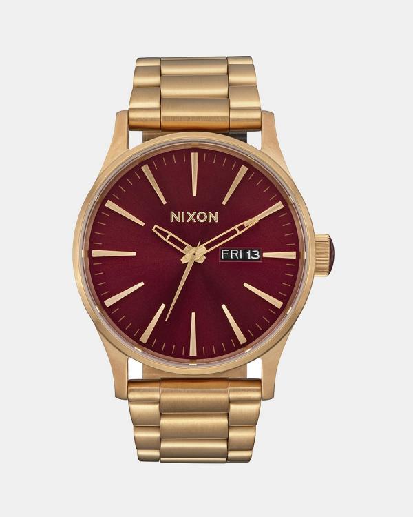 Nixon - Sentry SS - Watches (Oxblood Sunray & Gold) Sentry SS