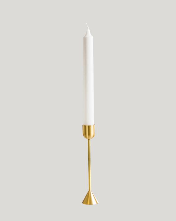 No.22 - Gold Candlestick Holder Large - Home (Gold) Gold Candlestick Holder