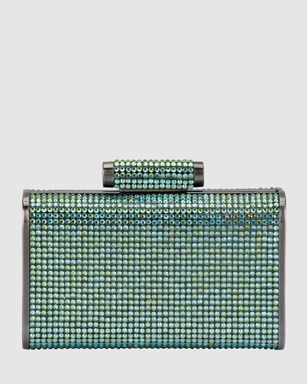 Olga Berg - Bae Crystal Clutch - Clutches (Green) Bae Crystal Clutch