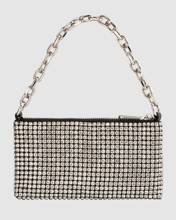 Olga Berg - Catalina Crystal Pouch - Clutches (Silver) Catalina Crystal Pouch