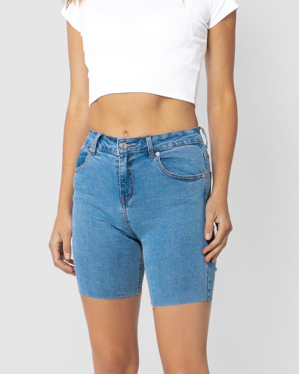 ONEBYONE - Kelsey Shorts - Denim (Blue) Kelsey Shorts