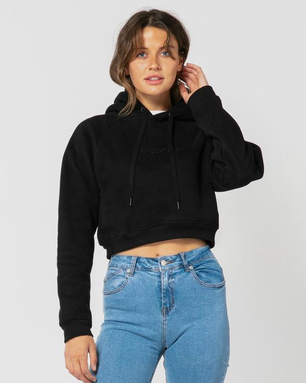 ONEBYONE - Paros Cropped Hoodie - Hoodies (Black) Paros Cropped Hoodie