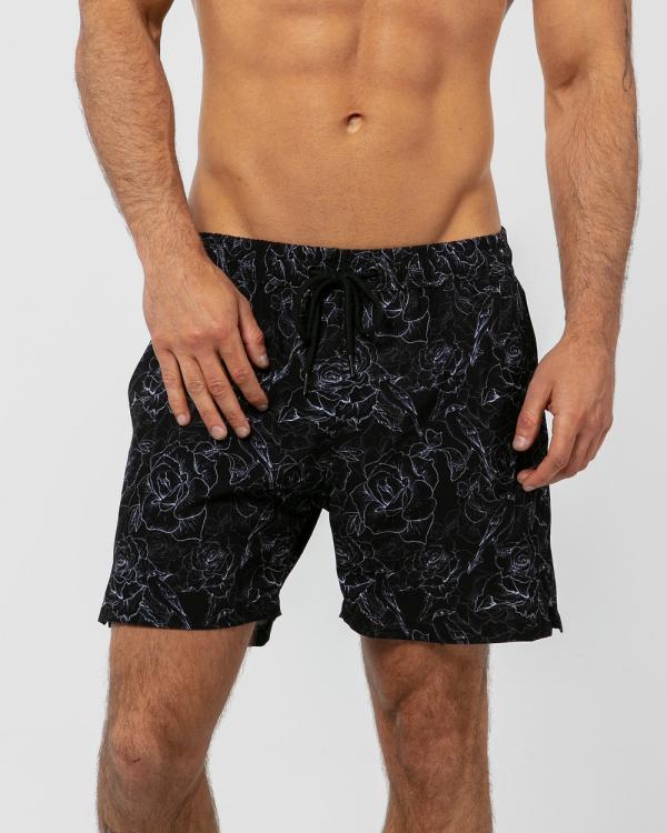 ONEBYONE - Venice Swim Shorts - Swimwear (Black) Venice Swim Shorts