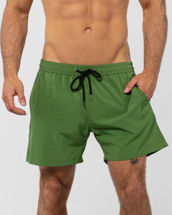 ONEBYONE - Venice Swim Shorts - Swimwear (Khaki) Venice Swim Shorts