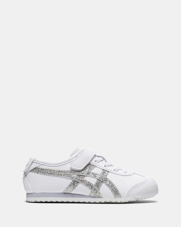 Onitsuka Tiger - Mexico 66   Kids - Sneakers (White & Pure Silver) Mexico 66 - Kids