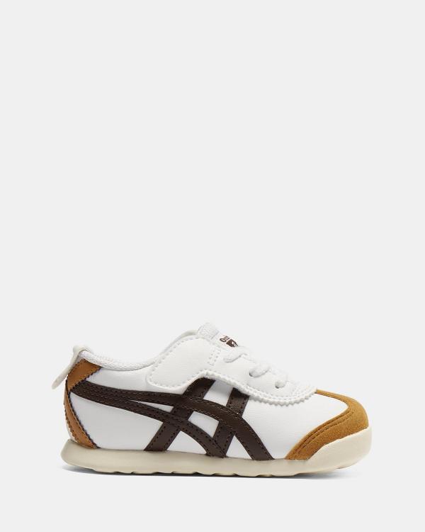 Onitsuka Tiger - MEXICO 66 KIDS   Unisex - Sneakers (White/Licorice Brown) MEXICO 66 KIDS - Unisex