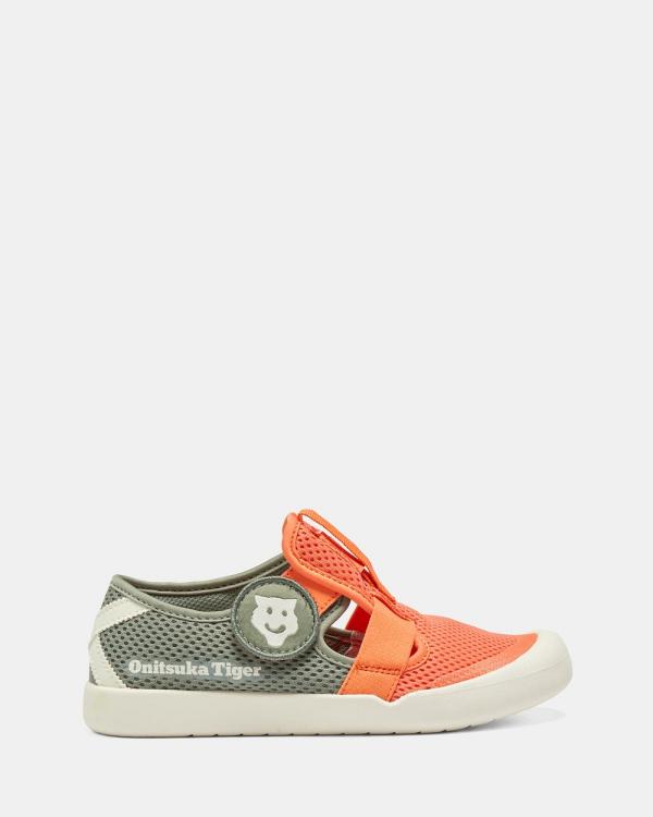 Onitsuka Tiger - Mexico 66 Sandals   Kids - Casual Shoes (Mikan Orange & Lichen Green) Mexico 66 Sandals - Kids