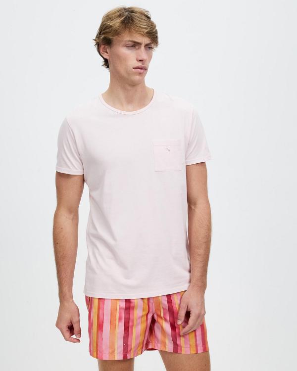 ORIGINAL WEEKEND - Essential Pocket T Shirt - T-Shirts & Singlets (Dawn Pink) Essential Pocket T-Shirt