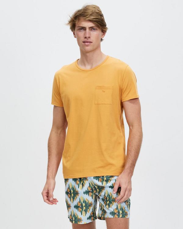 ORIGINAL WEEKEND - Essential Pocket T Shirt - T-Shirts & Singlets (Sunset Orange) Essential Pocket T-Shirt