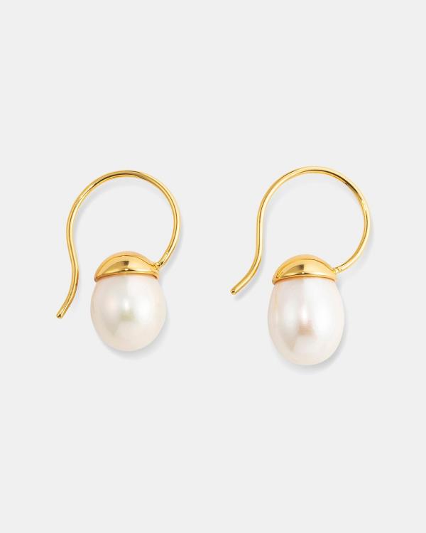 Oroton - Bonnie Bead Earrings - Jewellery (Gold & Pearl) Bonnie Bead Earrings