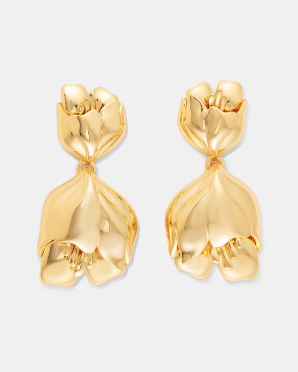 Oroton - Tulip Drop Earrings - Jewellery (Gold) Tulip Drop Earrings