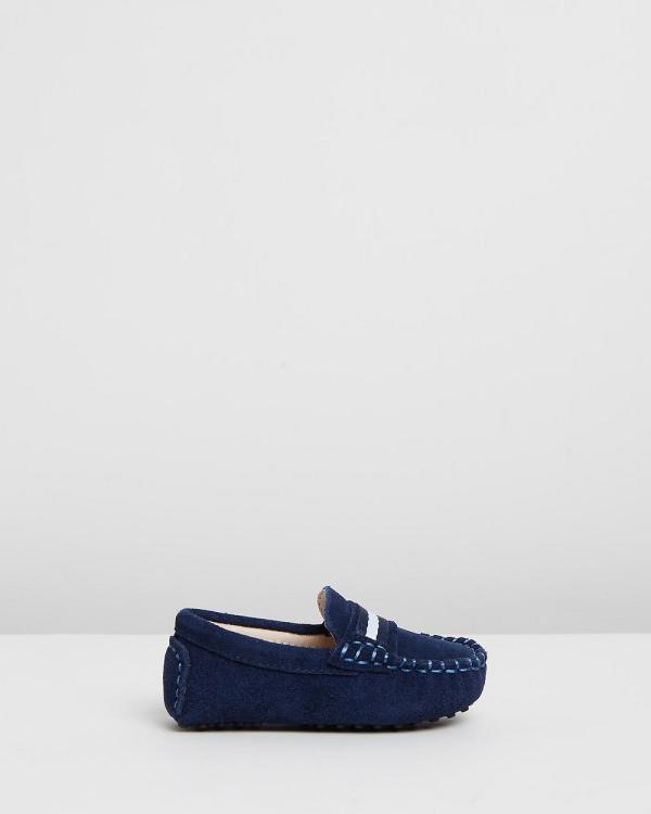 Oscars For Kids - Milan Loafers   Babies Kids - Dress Shoes (Navy Suede) Milan Loafers - Babies-Kids