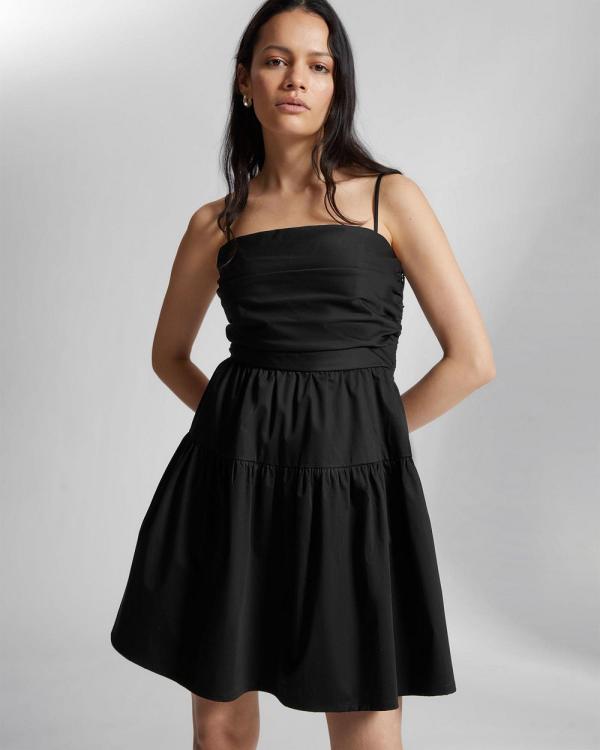 & Other Stories - Babydoll Pleated Bodice Dress - Dresses (Black) Babydoll Pleated Bodice Dress