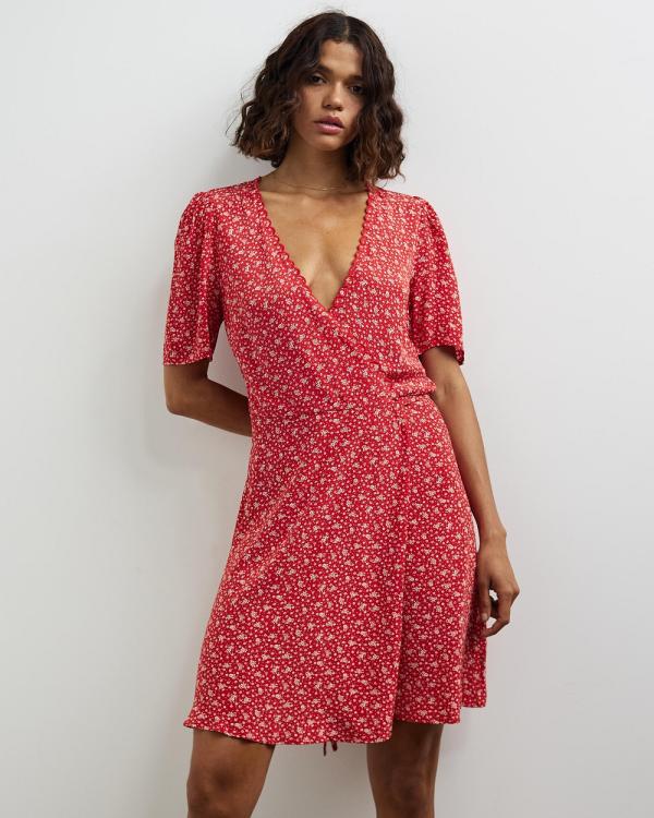 & Other Stories - Beatrice Dress   ICONIC EXCLUSIVE - Printed Dresses (Red Bright) Beatrice Dress - ICONIC EXCLUSIVE