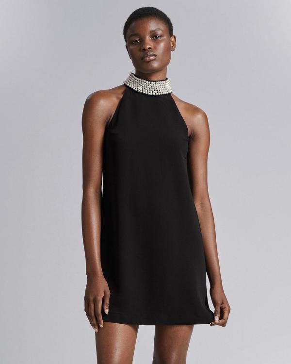 & Other Stories - Pearl Collar Mini Dress - Dresses (Black) Pearl Collar Mini Dress