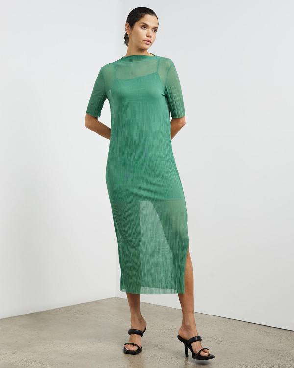 & Other Stories - Printed Laser Cut Midi Dress - Dresses (Green Medium) Printed Laser Cut Midi Dress