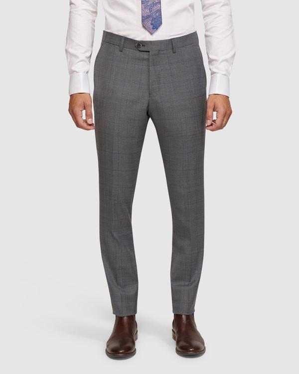 Oxford - Auden Wool Stretch Suit Trousers - Suits & Blazers (Grey Medium) Auden Wool Stretch Suit Trousers