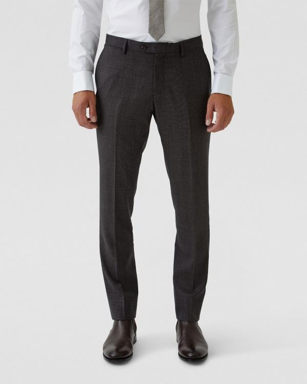 Oxford - Auden Wool Suit Trousers - Suits & Blazers (Brown Dark) Auden Wool Suit Trousers