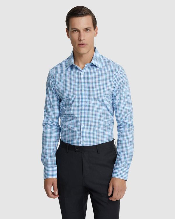 Oxford - Beckton Luxury Checked Shirt - Shirts & Polos (Blue Stripe) Beckton Luxury Checked Shirt