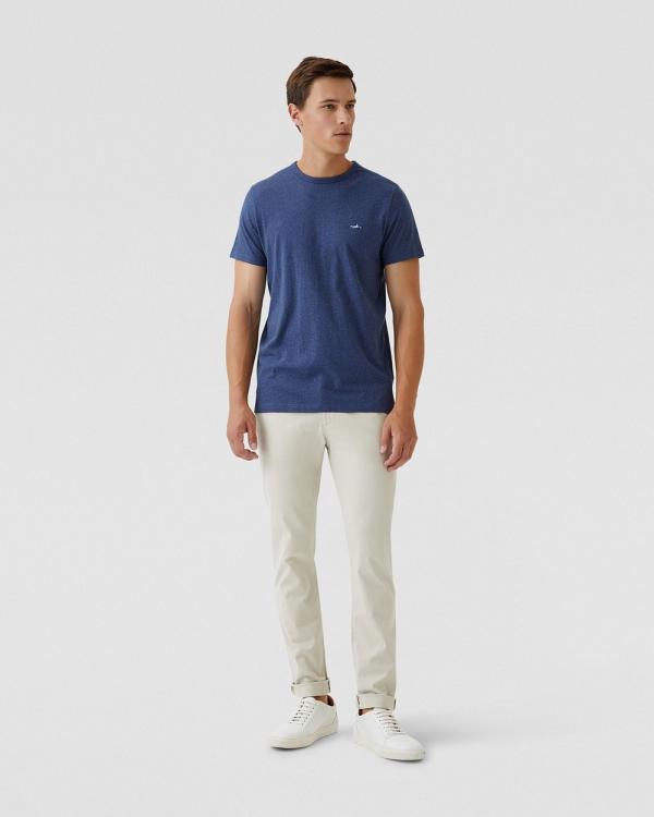 Oxford - Ben Organic Cotton Crew Neck T Shirt - Short Sleeve T-Shirts (Blue Dark) Ben Organic Cotton Crew Neck T-Shirt