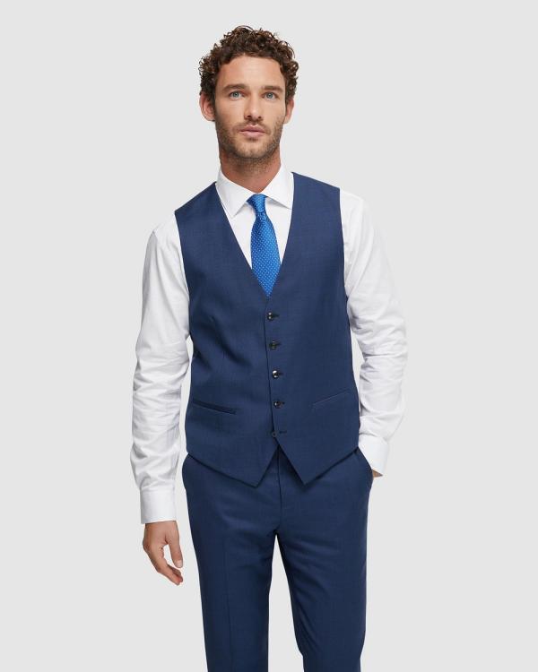 Oxford - Butterworth Wool Suit Waistcoat - Coats & Jackets (Blue Medium) Butterworth Wool Suit Waistcoat