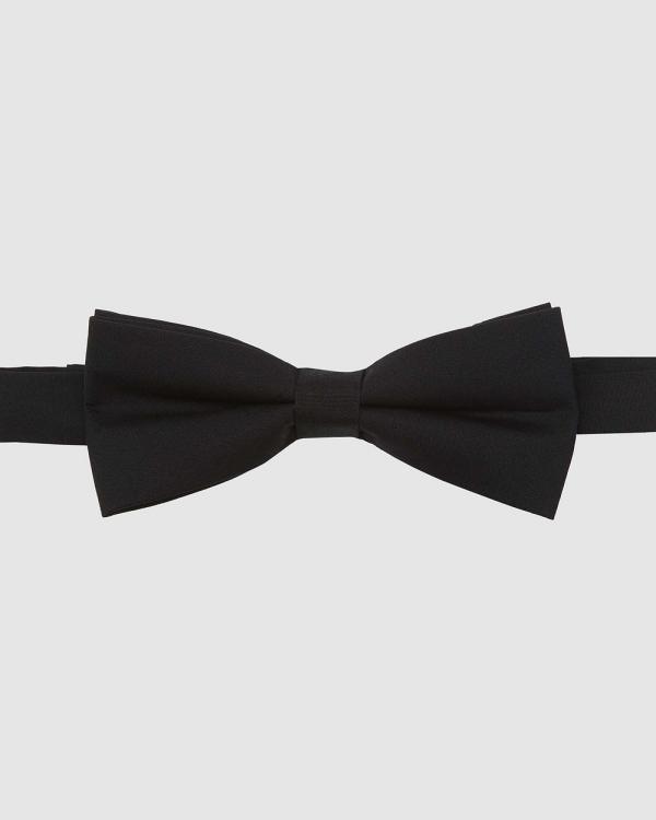 Oxford - Cotton Bowtie Black - Ties & Cufflinks (Black) Cotton Bowtie Black