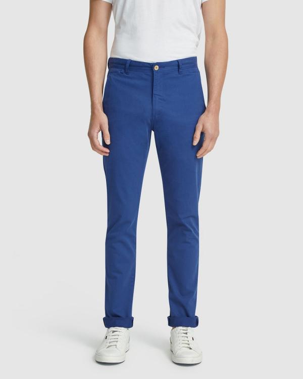 Oxford - Danny Casual Organic Cotton Chinos - Pants (Blue Medium) Danny Casual Organic Cotton Chinos
