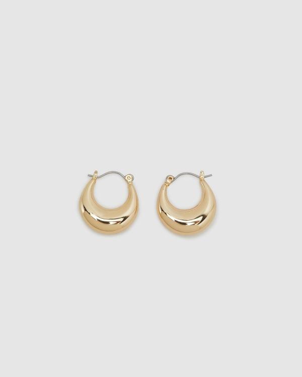Oxford - Gabriela Chunky Hoop Earring - Jewellery (Metallic Gold) Gabriela Chunky Hoop Earring