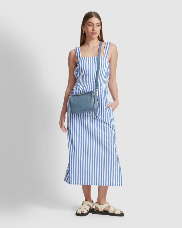 Oxford - Gigi Striped Cotton Dress - Dresses (Blue Stripe) Gigi Striped Cotton Dress