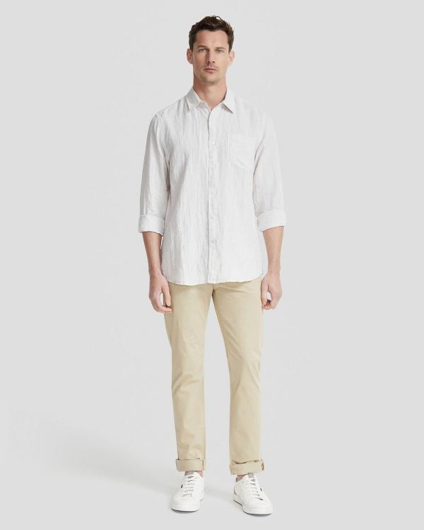 Oxford - Holloway Pure Linen Shirt - Casual shirts (Brown Light) Holloway Pure Linen Shirt