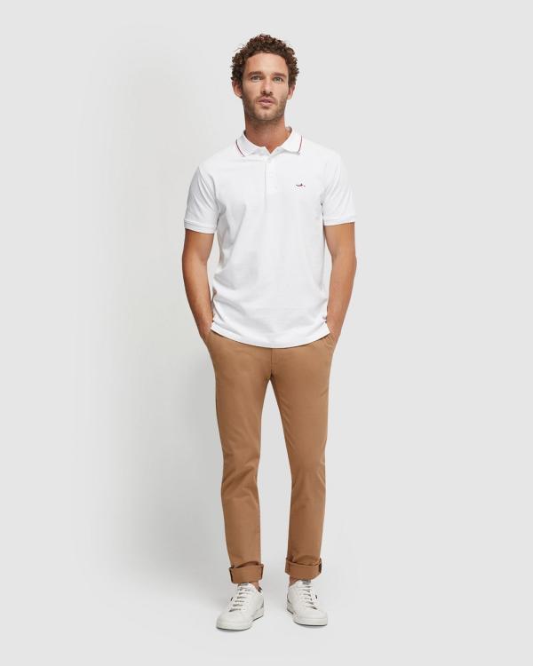 Oxford - Jamie Pique Polo - Shirts & Polos (White) Jamie Pique Polo