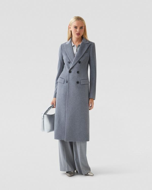Oxford - Lily Wool Rich Coat - Coats & Jackets (Grey Medium) Lily Wool Rich Coat