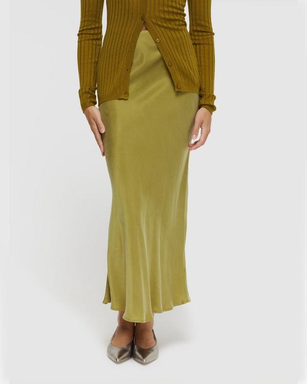Oxford - Lucinda Cupro Skirt - Skirts (Green Light) Lucinda Cupro Skirt