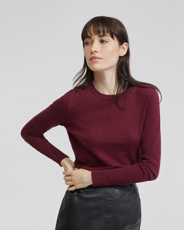 Oxford - Madeline Long Cuff Knit - Jumpers & Cardigans (Red Dark) Madeline Long Cuff Knit