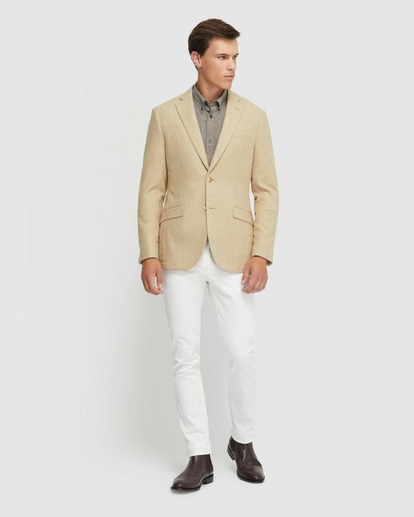 Oxford - Milton Wool Rich Blazer - Blazers (Brown Light) Milton Wool Rich Blazer