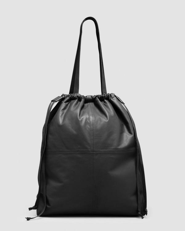Oxford - Misha Leather Tote Bag - Handbags (Black) Misha Leather Tote Bag