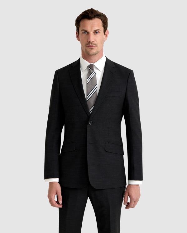 Oxford - New Hopkins Wool Stretch Suit Jacket - Suits & Blazers (Grey Dark) New Hopkins Wool Stretch Suit Jacket