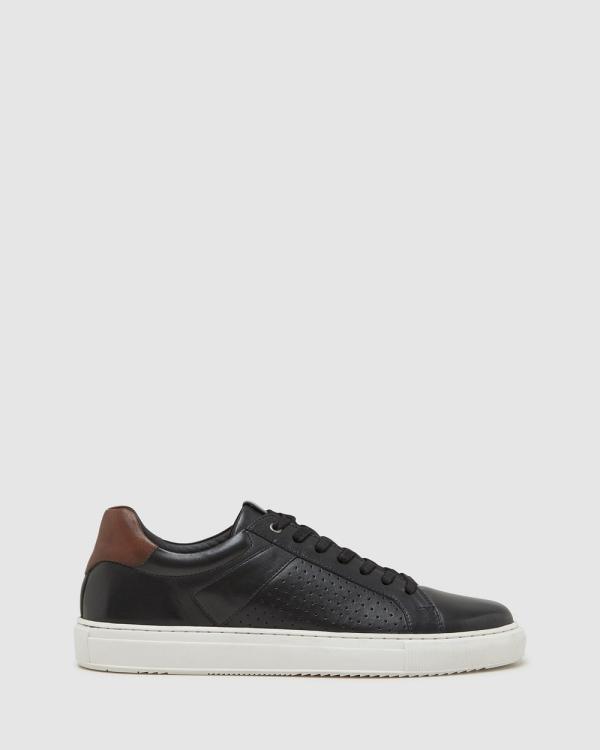 Oxford - Niall Leather Sneaker - Lifestyle Sneakers (Black) Niall Leather Sneaker