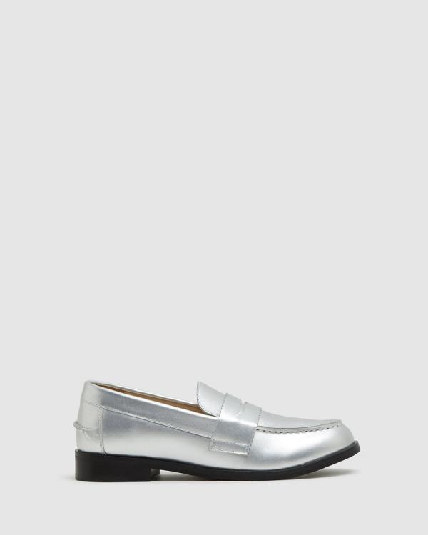 Oxford - Penny Loafer - Flats (Metallic Silver) Penny Loafer