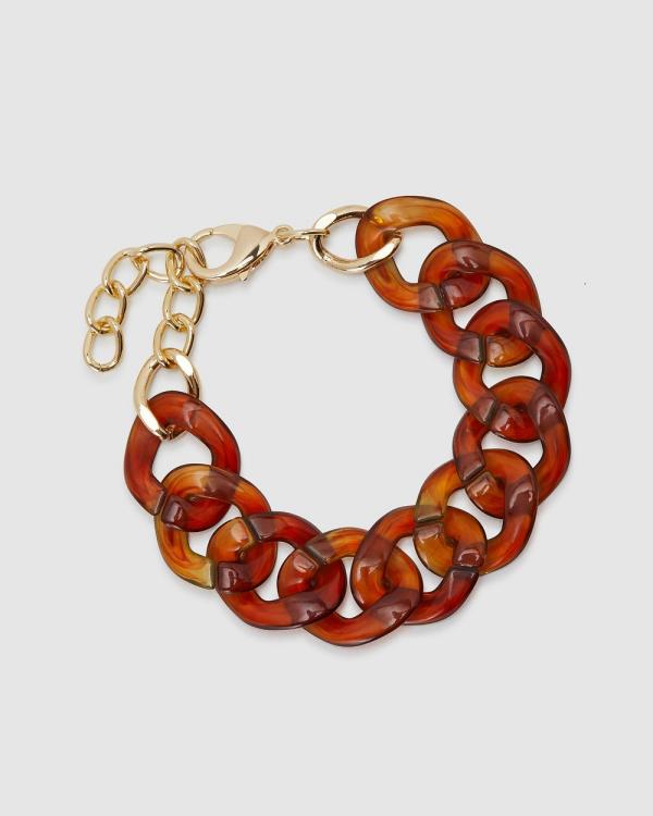 Oxford - Porsha Resin Bracelet - Jewellery (Brown Medium) Porsha Resin Bracelet