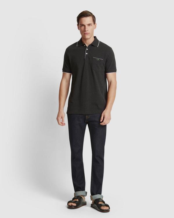 Oxford - Roscoe Organic Cotton Polo - Shirts & Polos (Grey Dark) Roscoe Organic Cotton Polo