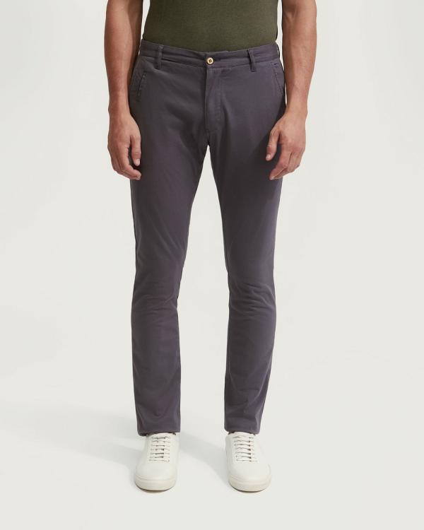 Oxford - Stretch Skinny Fit Organic Cotton Chinos - Pants (Grey Medium) Stretch Skinny Fit Organic Cotton Chinos