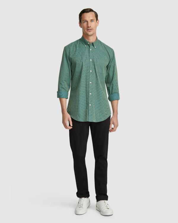 Oxford - Uxbridge Regular Fit Cotton Shirt - Casual shirts (Green Dark) Uxbridge Regular Fit Cotton Shirt