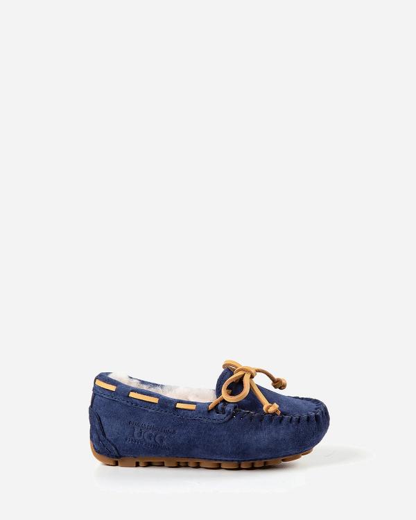 Ozwear Connection Uggs - Ugg Kids Romy Moccasin - Boots (NAVY) Ugg Kids Romy Moccasin