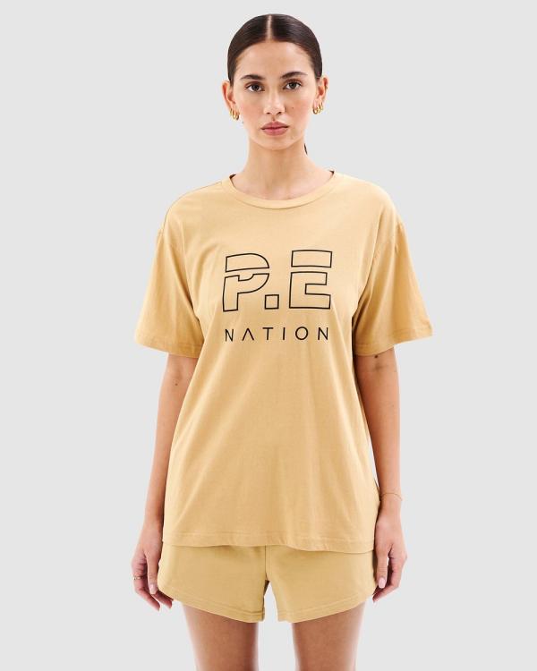 P.E Nation - Heads Up Tee - T-Shirts & Singlets (Sand) Heads Up Tee