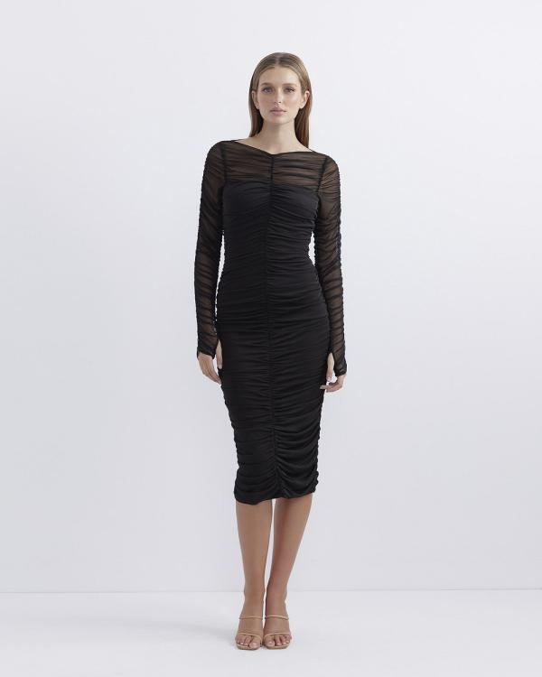 Pasduchas - Lunar Tapered Midi Dress - Bodycon Dresses (Black) Lunar Tapered Midi Dress